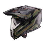 Caberg Tanami Ranger Adventure Motorcycle Helmet - Matt Black/Military Green/Orange