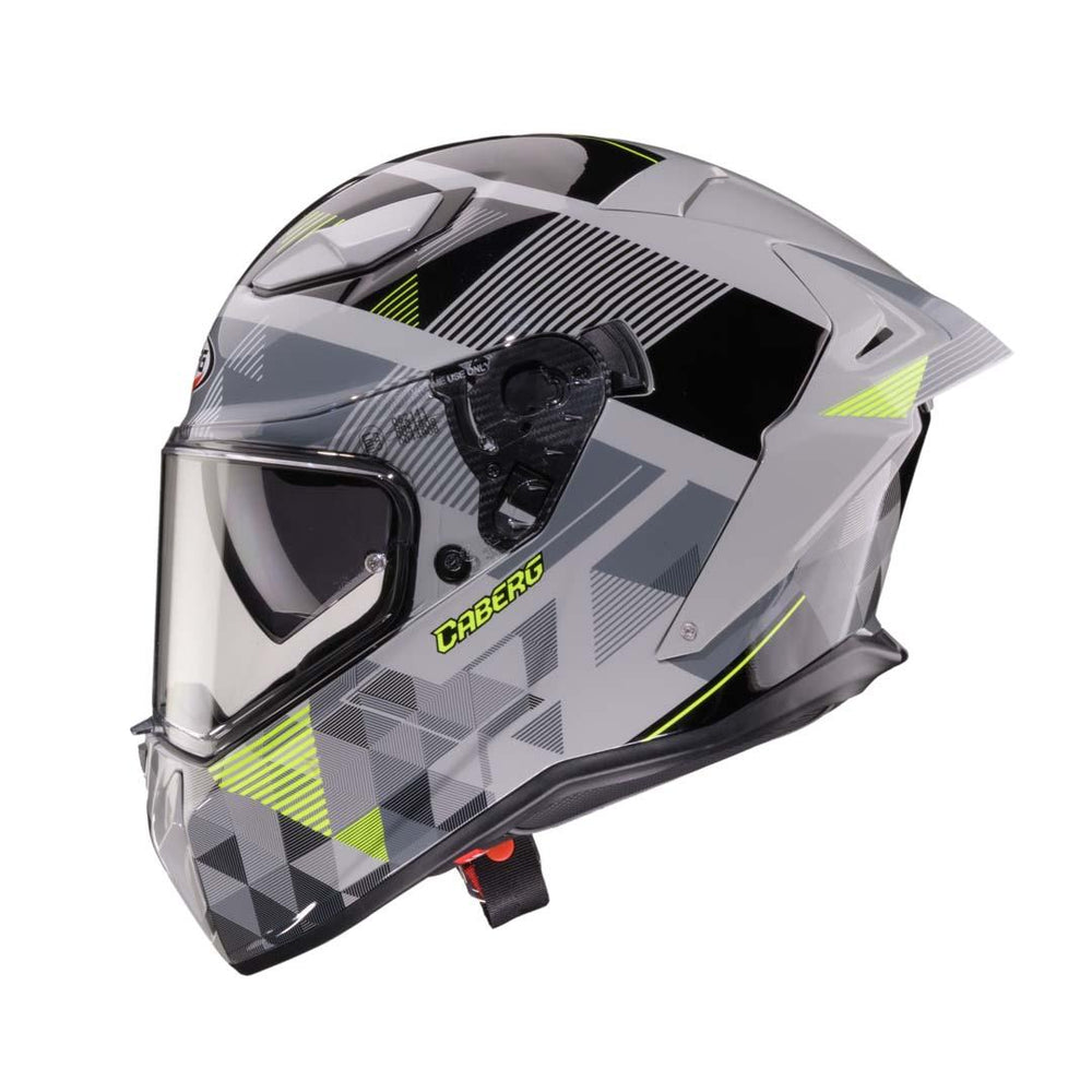 Caberg Drift Evo II Full Face Motorcycle Helmet - Prism Grey/Black/Yellow Fluo