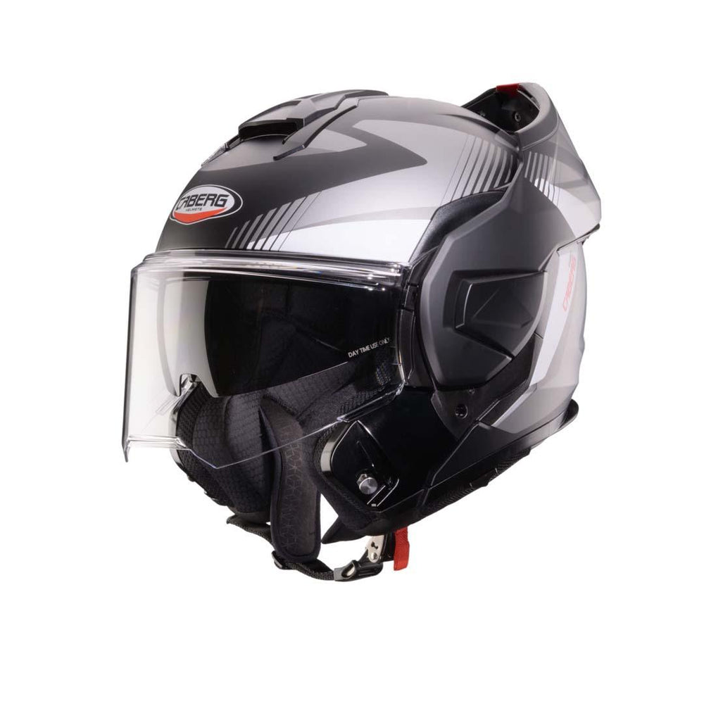 Caberg Trip Lunar Flip Front Motorcycle Helmet - Matt Black/Grey/White/Anthracite