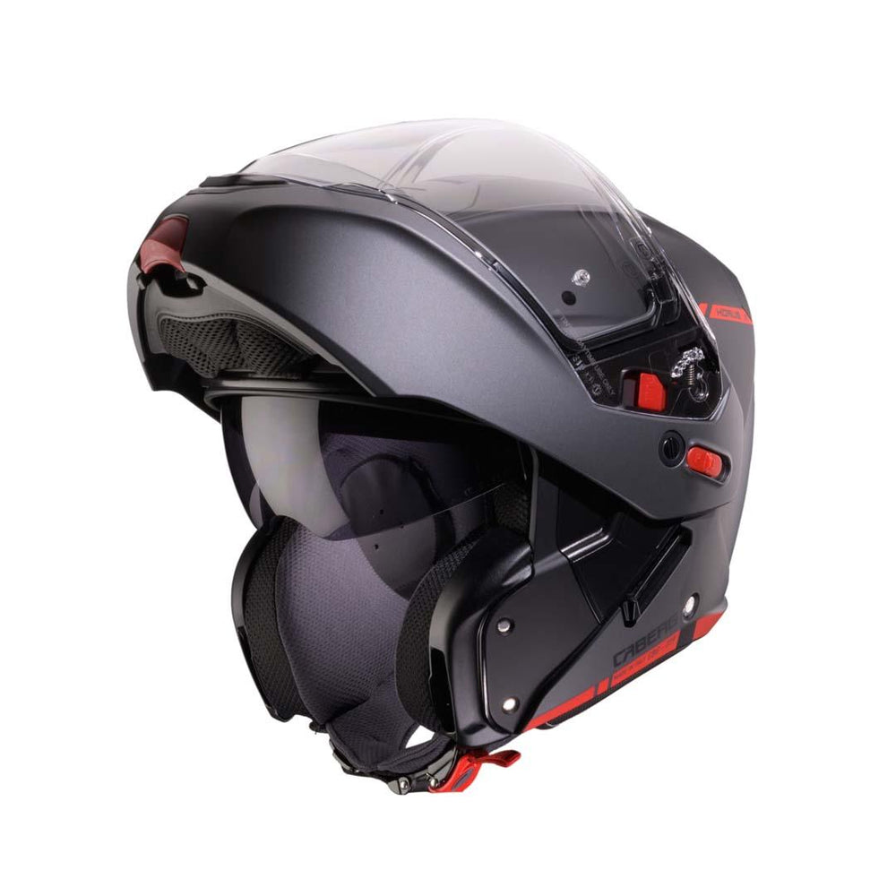 Caberg Horus X Ray Flip Front Motorcycle Helmet - Black/Grey/Red