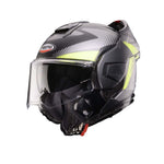 Caberg Trip Lunar Flip Front Motorcycle Helmet - Matt Black/Grey/Yellow Fluo/Anthracite