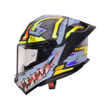 Caberg Roxter Hunter Full Face Motorcycle Helmet - Matt Black/Grey/Yellow Fluo