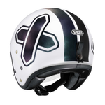 Shoei J.O2 2 TC-6 Open Face Motorcycle Helmet - Cross Logo White