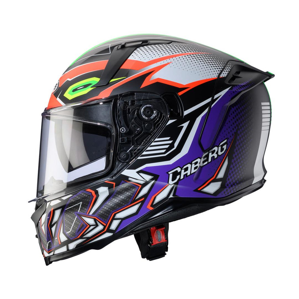 Caberg Avalon X Gurkha Matt Blk Orange Fluo Green Fluo Purple Helmet