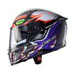 Caberg Avalon X Gurkha Matt Blk Orange Fluo Green Fluo Purple Helmet