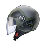 Caberg Riviera V4X Alpha Matt Military Green Blk Grey Helmet