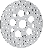 Drag Specialties Polished Stainless Steel Drilled Brake Disc For Harley Davidson FLHR 1584 2008 - Front