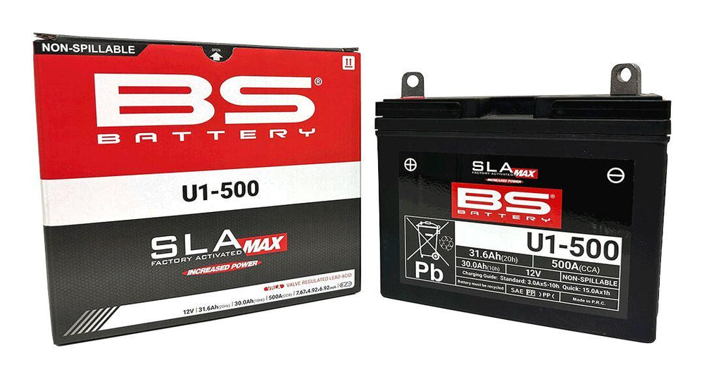 BS Battery SLA Max AGM Battery For Hytrack JOBBER 400 4X4 2011-2015 - Black
