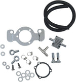 Drag Specialties Crankcase Breather with Support Bracket Kit For Harley Davidson XL 1200 C 1996-2006 - Black Chrome