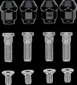 Moose Racing Wheel Stud/Nut Kit For Can Am Commander 1000 R EFI 2021-2025 Fits Front Or Rear - Silver