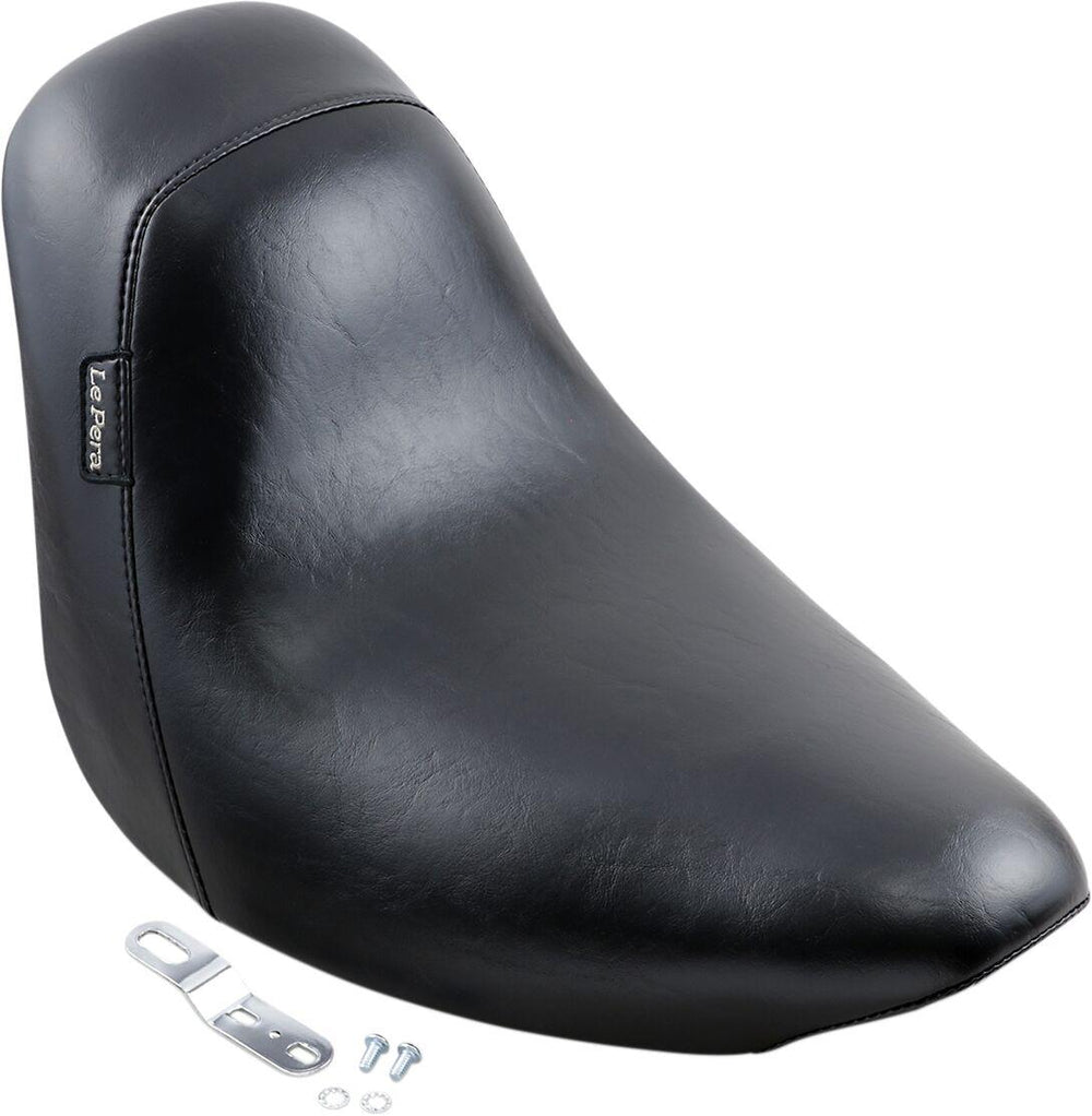 LE Pera Bare Bones Solo Gel Seat For Harley Davidson FLSTF 1450 2006 Smooth - Black