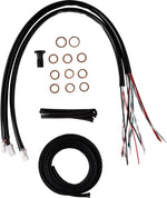 LA Choppers Complete Midnight Braided Handlebar Cable/Brake Hose Kit For Harley Davidson FLHRXS 1868 ABS 2024 Standard - Black/Clear-Coated