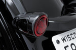 Ciro Fang Turn Signal Light Inserts For Harley Davidson FLFB 1750 ABS 2018-2020 Rear Black Red