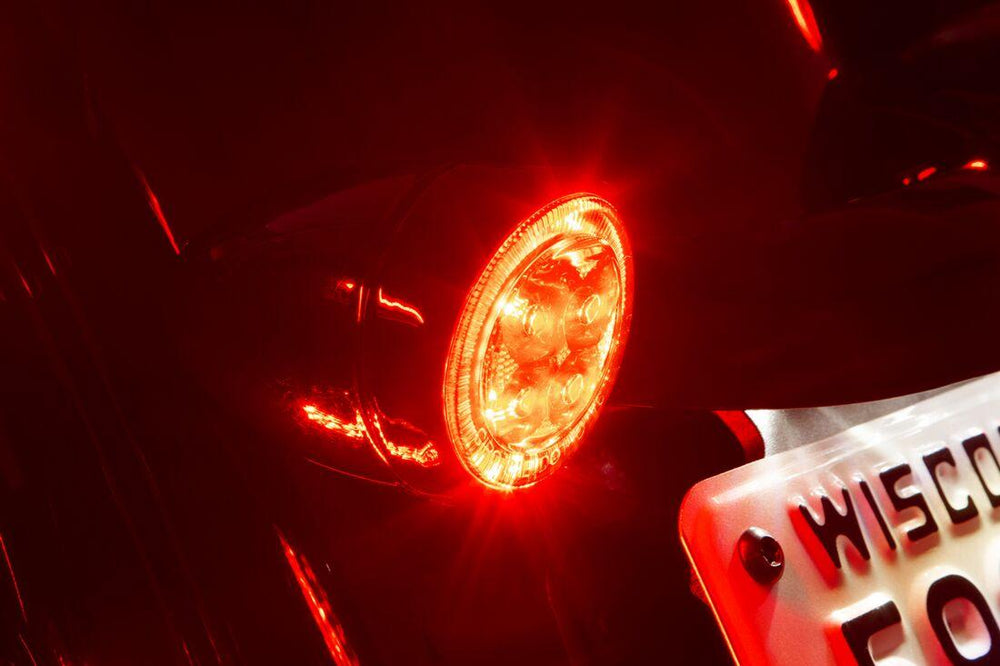 Ciro Fang Turn Signal Light Inserts For Harley Davidson FLFB 1750 ABS 2018-2020 Rear Black Smoke