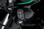 Ciro Fang Front Turn Signal Light Inserts For Harley Davidson FLD 1690 2012-2013 Black Smoke
