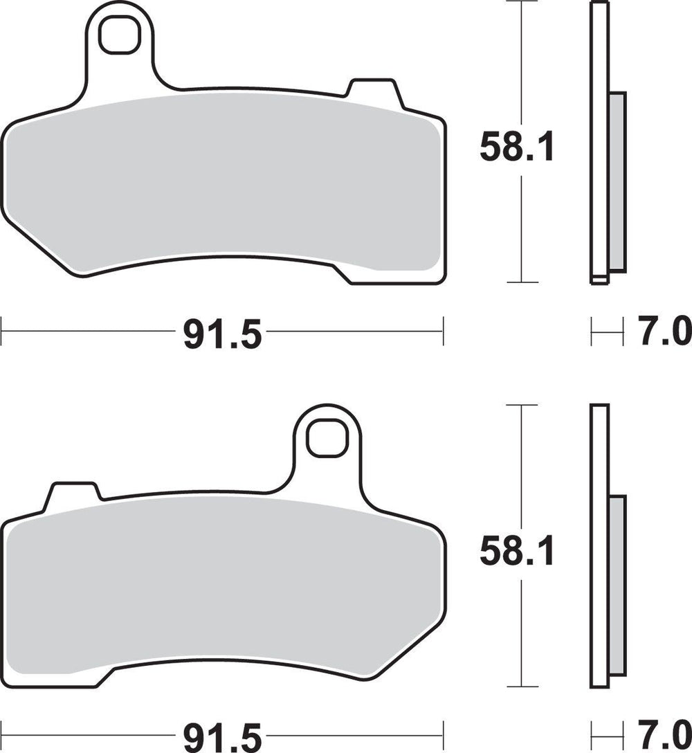 SBS Sintered Metal Front Or Rear Brake Pads For Harley Davidson FLHR 1584 2008