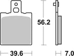 SBS HF Street Ceramic Organic Rear Brake Pads For Laverda 650 Black Strike 1998-1999