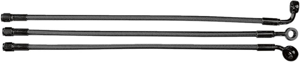 Magnum Shielding Braided Non-ABS Front Brake Hose Kit For Harley Davidson FXDX 1450 1999-2003 Front Upper 43 cm (17") - Black Black Pearl