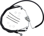 Drag Specialties Extended Length Vinyl Brake Hose Kit For Harley Davidson FLHR 1584 2008 Front - Black