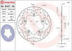 Brembo Oro Prime Line Fixed Brake Disc For Sym MaxSYM 400 ABS 2021 Fits Front Or Rear