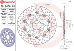 Brembo Oro Prime Line Floating Brake Disc For Ducati Hypermotard 1100 2007-2010 Front