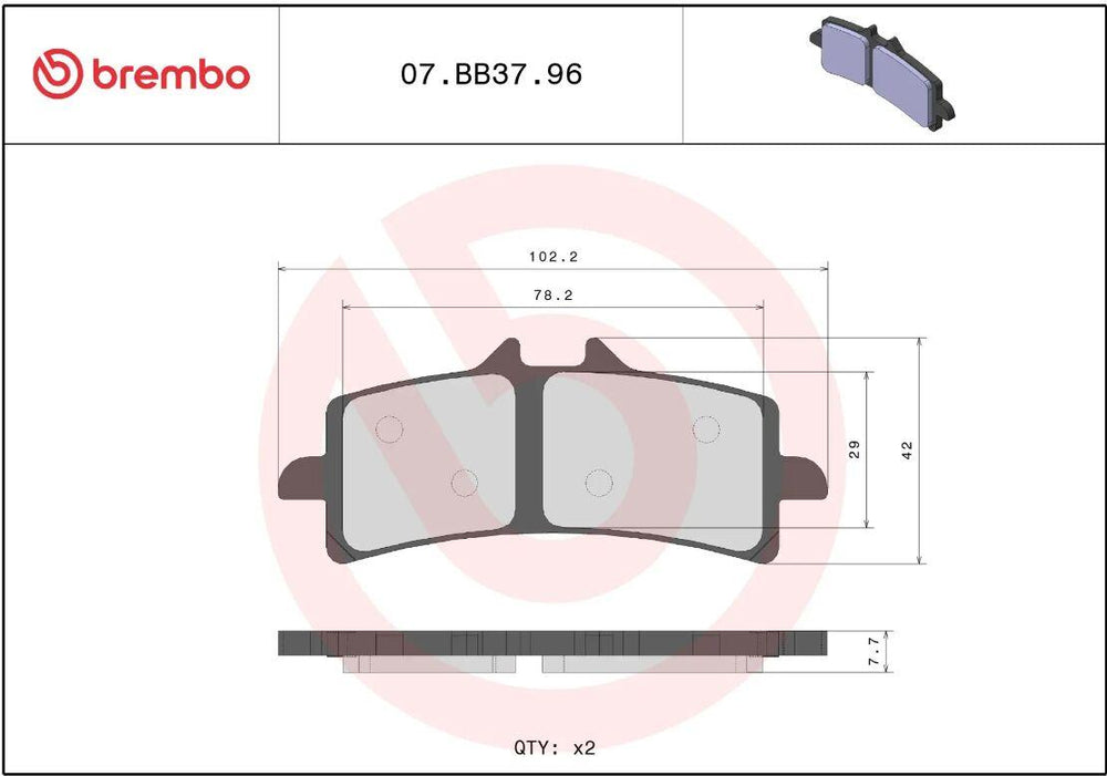 Brembo Prime Sintered Genuine Brake Pads For Ducati 1098 2007-2008 Front