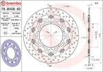 Brembo Oro Prime Line Floating Brake Disc For Yamaha FZ8 S 2010-2016 Front