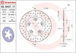 Brembo Oro Prime Line Fixed Brake Disc For Kymco Grand Dink 125 I Front