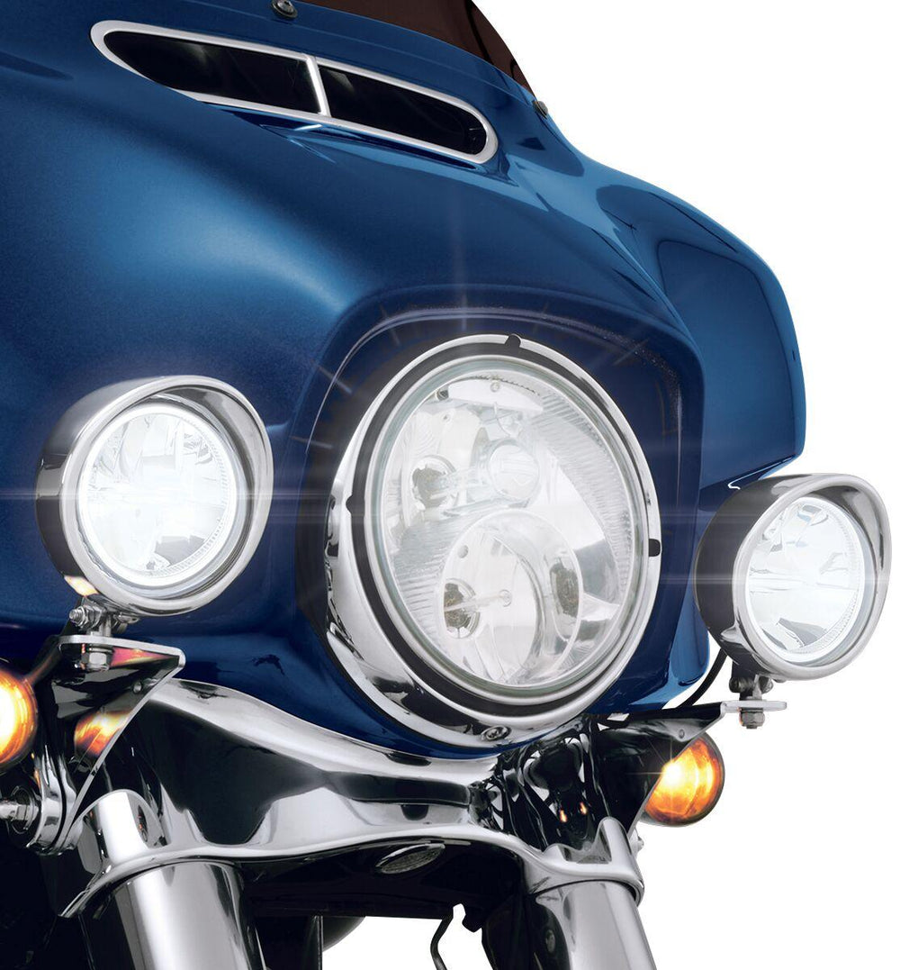Show Chrome 3.5" LED Driving Light Kit For Harley Davidson FLHT 1340 1996-1998
