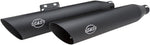 S&S Cycle Slash Cut Race  Silencers For Harley Davidson FLFB 1750 2018-2020 - Guardian Black