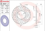 Brembo Oro Prime Line Fixed Brake Disc For Yamaha FJR 1300 2001-2002 Front
