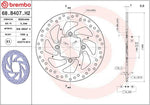 Brembo Oro Prime Line Fixed Brake Disc For Ducati Diavel 1200 ABS 2011-2018 Rear