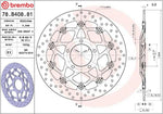 Brembo Oro Prime Line Floating Brake Disc For Triumph Speed Triple 1050 2005-2015 Front