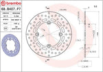 Brembo Oro Prime Line Fixed Brake Disc For Honda CRF1000L Africa Twin 2016-2019 Rear
