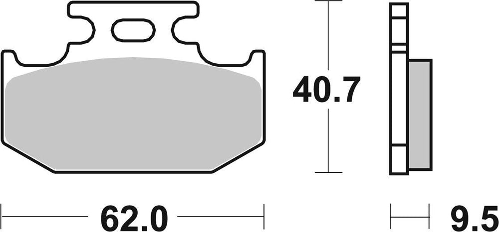 SBS SI Sintered Rear Brake Pads For Suzuki DR350 1997-1998