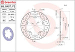 Brembo Oro Prime Line Fixed Brake Disc For BMW M 1000 RR ABS 2021 Rear