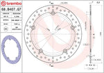 Brembo Oro Prime Line Fixed Brake Disc For Honda CTX700 2014-2016 Front