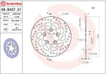 Brembo Oro Prime Line Fixed Brake Disc For Kymco BET & WIN 150 2000-2006 Front