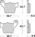 SBS SI Sintered Rear Brake Pads For Honda CR125 2002-2007