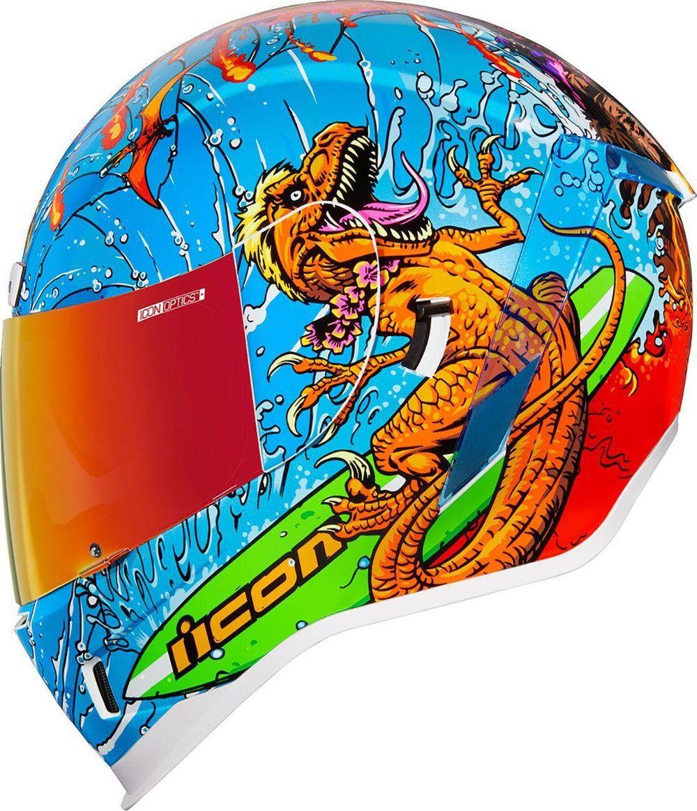 Icon Unisex Airform Dino Fury Helmet - Blue