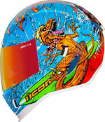 Icon Unisex Airform Dino Fury Helmet - Blue