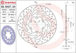 Brembo Oro Prime Line Fixed Brake Disc For Piaggio Beverly 125 I.E. 2012-2013 Front