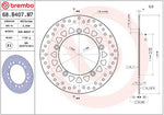 Brembo Oro Prime Line Fixed Brake Disc For Honda CBR 125 R 2011-2016 Front