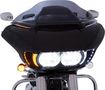 Ciro Horizon LED Lighted Windshield Trim For Harley Davidson FLTRK 1868 ABS 2020-2024 Black Clear