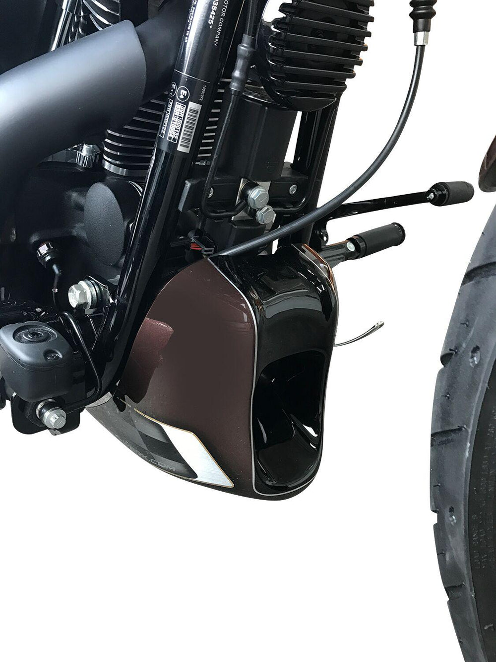 Cult Werk Spoiler Racing For Harley Davidson FXSB 1690 2013 Front - Black