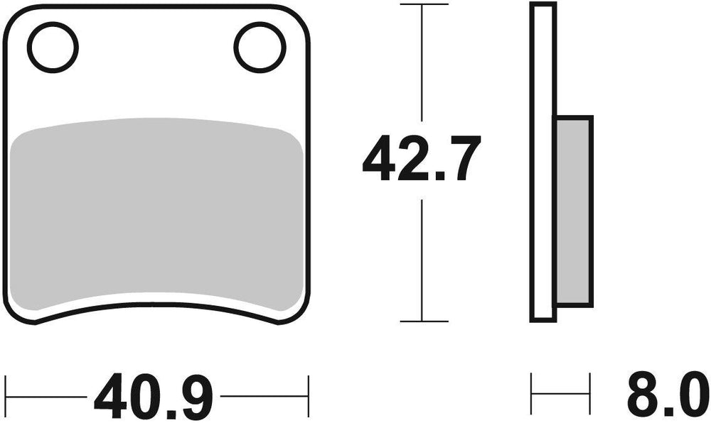 SBS HF Street Ceramic Organic Front Brake Pads For Daelim Bonita 50 2011-2012