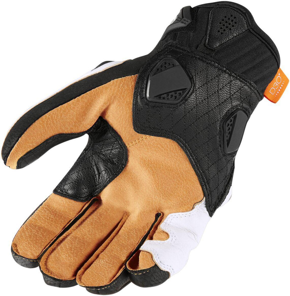 Icon Hypersport Short Gloves - Black Brown White