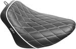 LE Pera Bare Bones Solo Seat For Harley Davidson FLSL 1750 ABS 2018-2021 Diamond Stitch/White Piping - Black/White