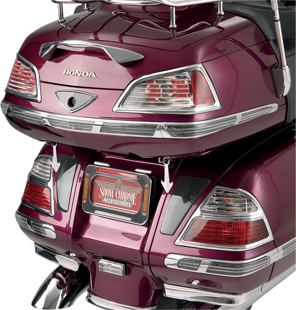 Show Chrome LED Trunk & Saddlebag Molding Insert Kit For Honda GL 1800 Goldwing 2001-2010 Clear/Red