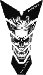 Onedesign Resin/Soft Touch Tank Pad - Skull Black/White